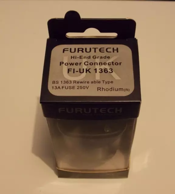 Highend-Einzelstücke:  FURUTECH Fi-UK 163 Rhodium 13A, 250 Volt! Auspackware! 3