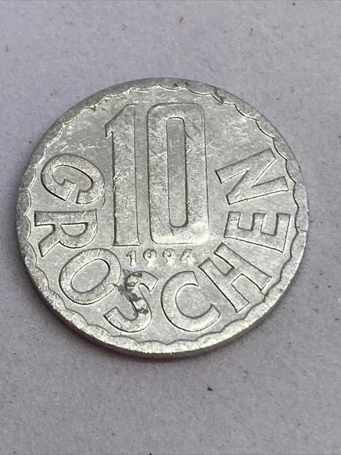 Austria - 10 Groschen Aluminium Coin - 1994