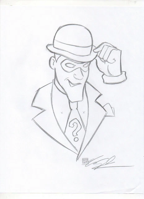 BATMAN TAS RIDDLER ORIGINAL PENCIL SKETCH by Tim Shinn EUR 27,57 ...