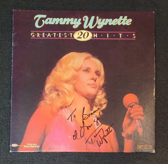 SIGNED & PERSONALIZED Tammy Wynette 20 Greatest Hits Autographed - P ...