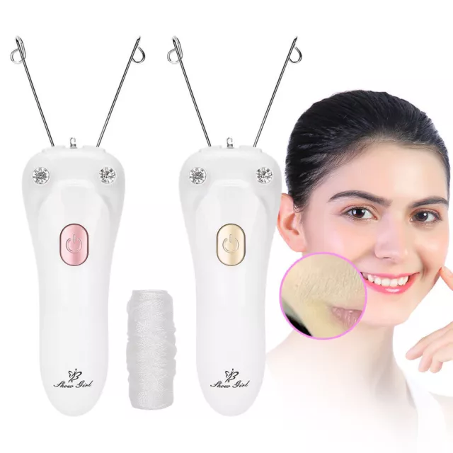 Facial Epilator Electric Face Hair Shaver Machine Tool Remover Cotton Thread