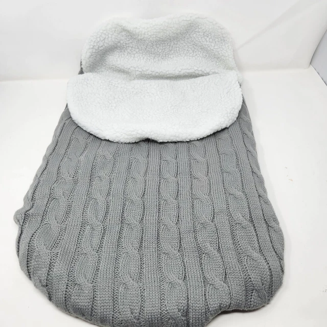 Saco de dormir para bebé tejido con cable gris ropa de cama saco de dormir para bebé
