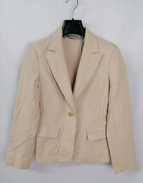 SPORTMAX Giacca PRIMAVERILE  in COTONE Blazer Jacket MADE in ITALY Tg 40 Donna