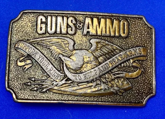 Guns and Ammo Second Amendment Shooting Sports Great American belt buckle Co