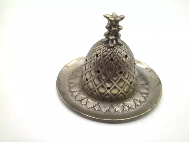 Vintage Pineapple Toothpick Hors D'oeuvres Cheese Server | Pewter | 1960's Japan