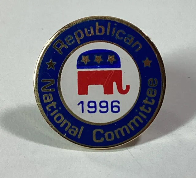 Republican Political Button Pin Vtg 1996 National Committee Elephant Made In USA
