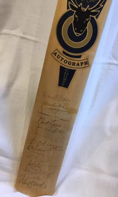 Hunts County Bats England The Signature Collection Signed Cricket Bat Northants