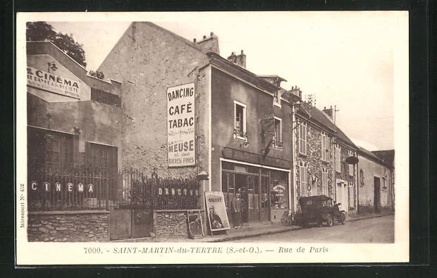 CPA Saint-Martin-du-Tertre, Rue de Paris, Partie avec Kino