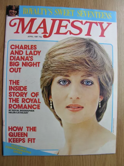 MAJESTY MAGAZINE April Vol 1 No 12 1981 Charles & Diana, Prince Edward at 17