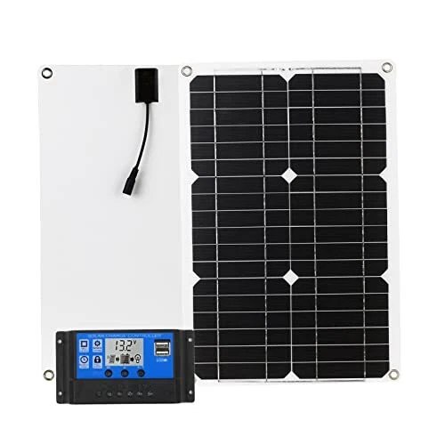 Kavolet Panneau Solaire 18W 12V, Kit de Panneau Solaire, Chargeur de Batterie Ki
