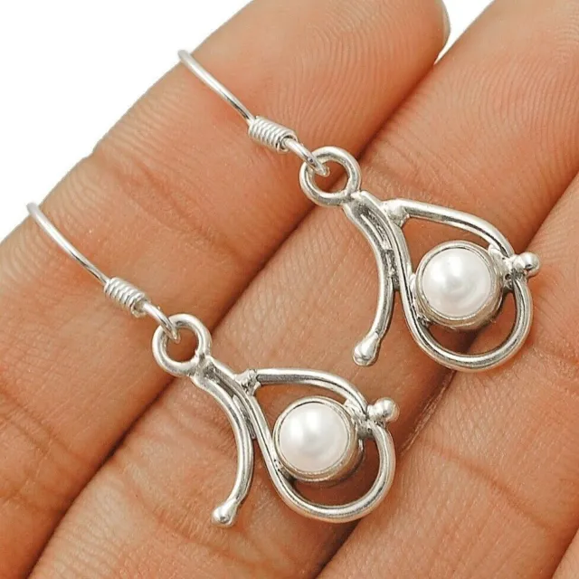 Natural Fresh Water Pearl 925 Solid Sterling Silver Earrings NW12-4