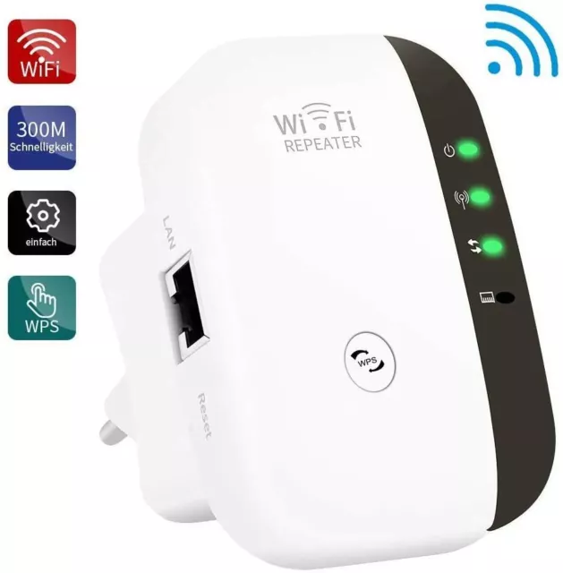 Repetidor WiFi 300Mbps Extensor WiFi Amplificador WiFi 2.4GHz Señal Inalambrica