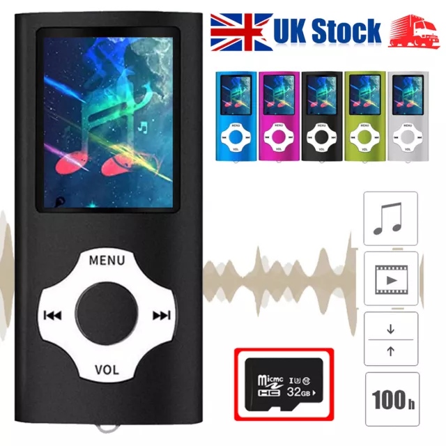 32GB Bluetooth MP4/MP3 Lossless Music Player Radio Portable Sport Recorder 2024