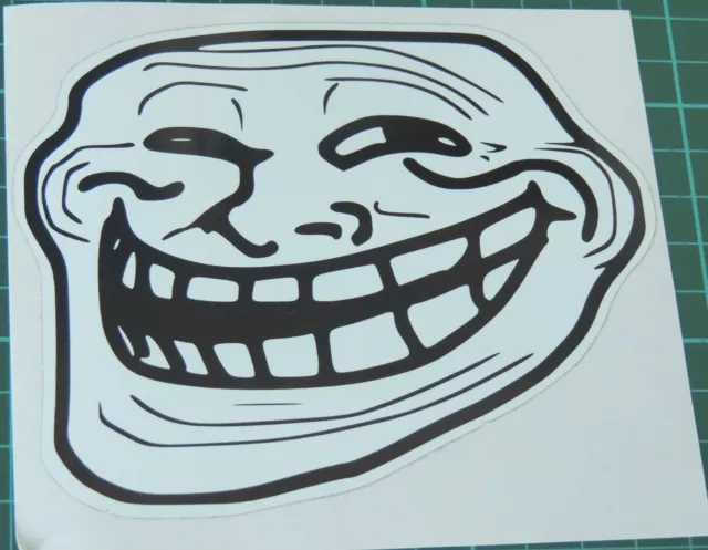 Troll Face Meme Sticker Vinyl Decal - Car Window Trollface Wall Boat Laptop