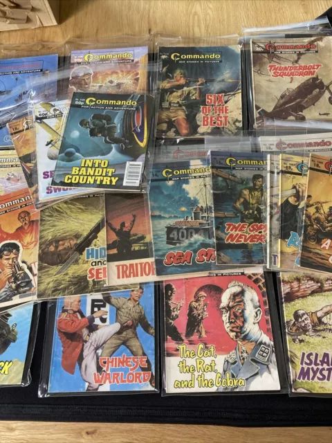 25 X Commando War Stories in Pictures Vintage Comic Book Bundle Joblot Good Cond