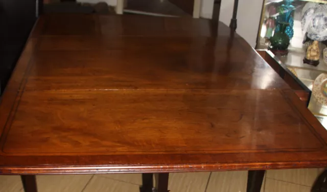 Antik, Mahagoni Gateleg Table Tisch, sign.Prägestempel Maple +Co