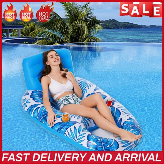Floating Boat Lounge Portable Water Air Mattresses PVC for Adults and Children