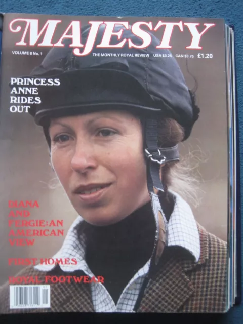 Majesty Magazine vol 8 May 1987 to Apr 1988- 12 issues Queen Royal Family Diana