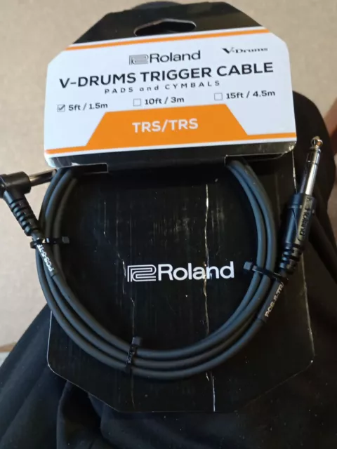 Roland PCS-5-TRA V-DRUMS Pad/Cymbal trigger cable 1.5m NEW Item Yippee 😄😁