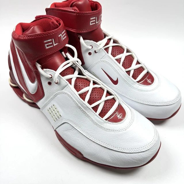 NIKE SHOX ELITE Basketball Shoes Mens 14 White Red 314184  display picture 3