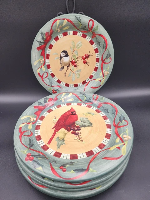 Set of 6 Lenox Winter Greetings Everyday Dinner Plates 10 1/2”