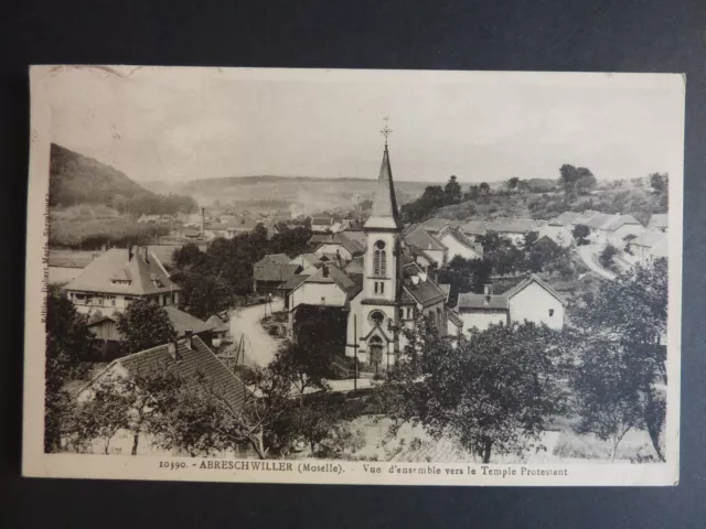 ABRESCHWILLER Moselle CPA 57 Village View to Protestant Temple