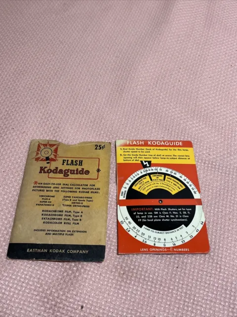 Vintage KODAK FLASH Kodaguide DIAL By Eastman Kodak Co. Exposure guide