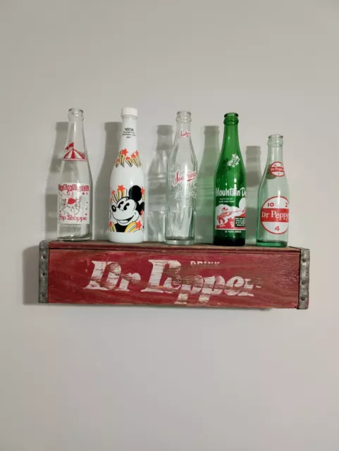 Vintage Wood Dr Pepper Crate Shelf for ACL Painted Label Bottles