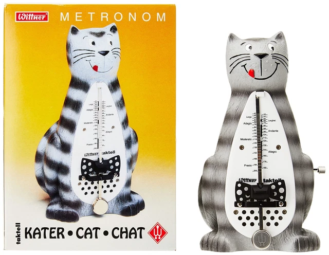 Wittner Metronom 839021 Kunststoffgehäuse ohne Glocke Taktell Kater SEHR GUT