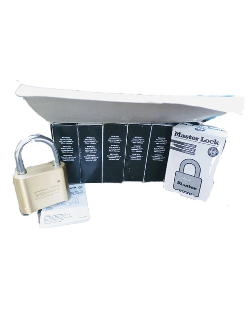 6 Pack Master Lock 175 Bottom Combination Padlocks Resettable Comb Lock