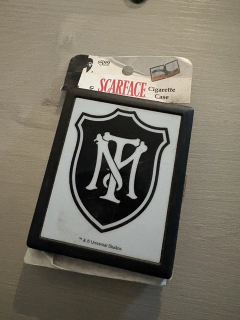 SCARFACE CIGARETTE CASE Tony Montana Logo Universal Studios – Vintage Metal  Case $20.00