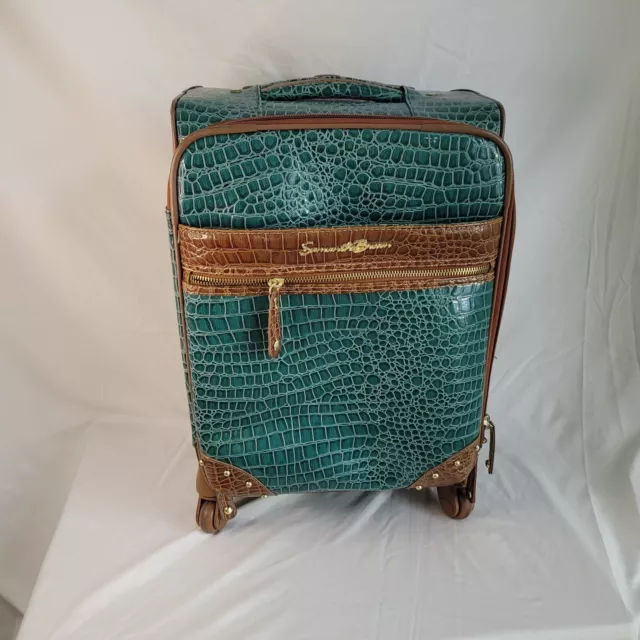 Samantha Green/brownClassic RedCroc Embossed 22" Spinner Wheeled Upright Luggage