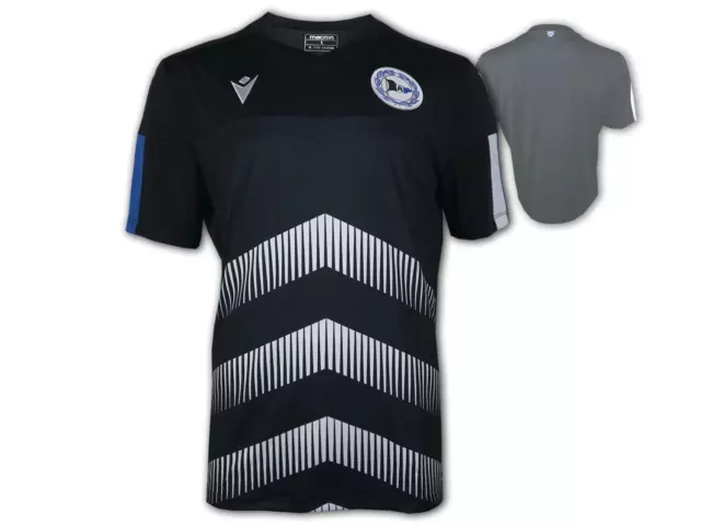 Macron Arminia Bielefeld Trainingsshirt schwarz DSC Arminia Fan Jersey Gr.S-3XL