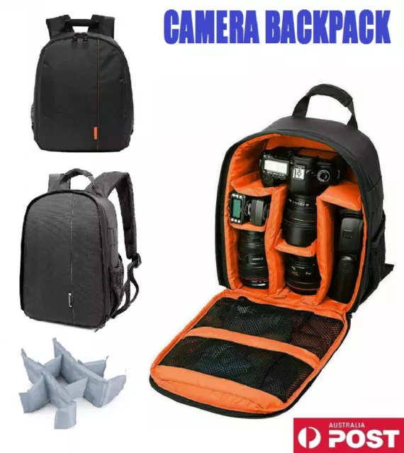 Waterproof Rucksack DSLR SLR Camera Soft Case Bag Backpack For Canon Nikon Sony