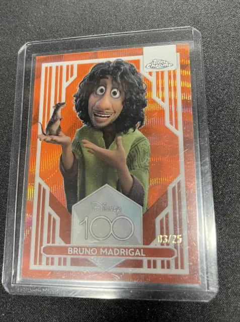 Topps Chrom Disney 100 Bruno Madrigal #50 Orange Wave Refactor 03/25