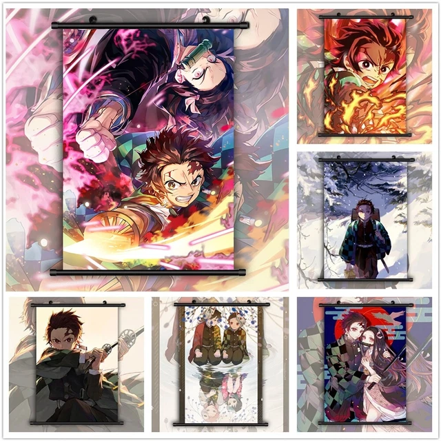CosplayStudio Poster Su Pannello Rigido Kimetsu No Yaiba – Tanjiro E Nezuko – 30 X 42 Cm