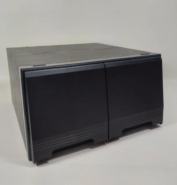 Custodia multimediale vintage retrò nero cenere per cassetti contiene 40 CD