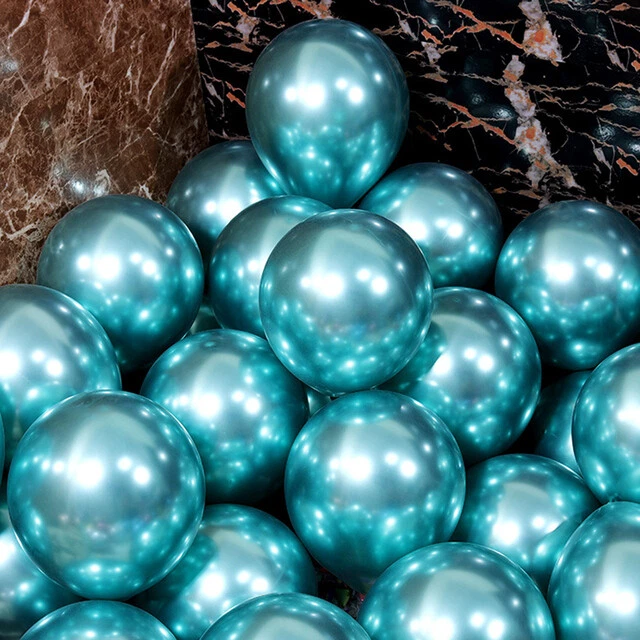CHROMBALLONS METALLIC LATEX PERLE 10" Helium/Luft Hochzeit Geburtstag Party