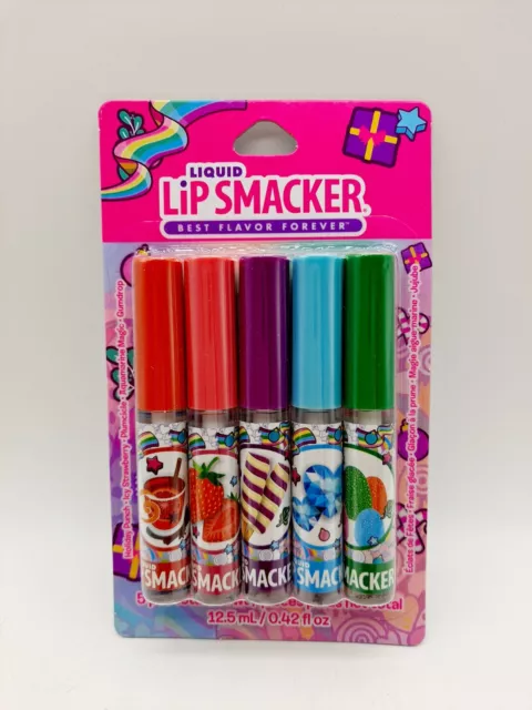 Lip Smacker Original & Best Holiday Liquid Lip Party Pack Holiday Punch, Icy Str