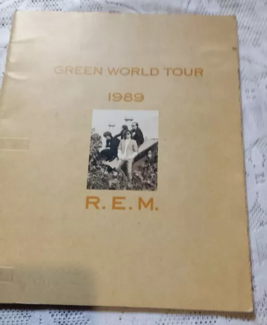 REM Green World Tour 1989 Concert Souvenir PROGRAMME Vintage Music RARE