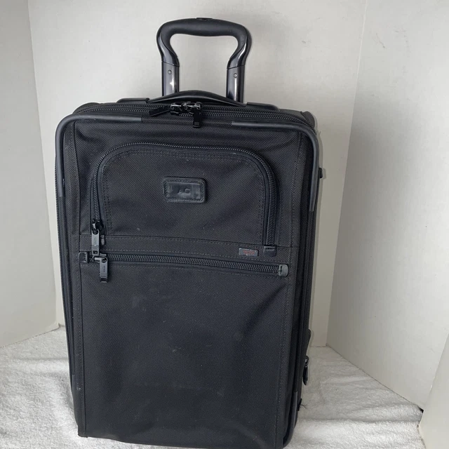 TUMI carry on suitcase Expandable Rolling 2 Wheel Ballistic Nylon 21x12x9 Black