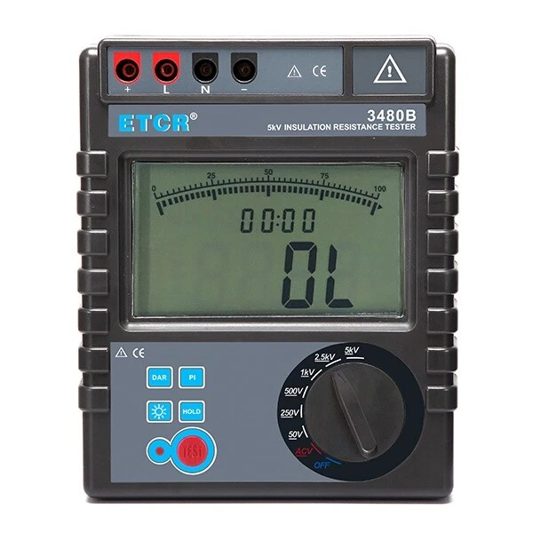 ETCR 3480B Tester resistenza isolamento 0,1 MΩ~400GΩ 5000V  IK