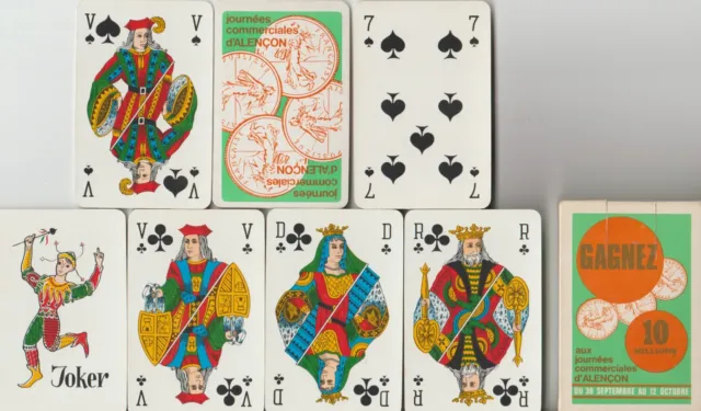 Jeu de 32 cartes à 2 têtes - complet - Roi trefle avec orbe - coupe  horizontale