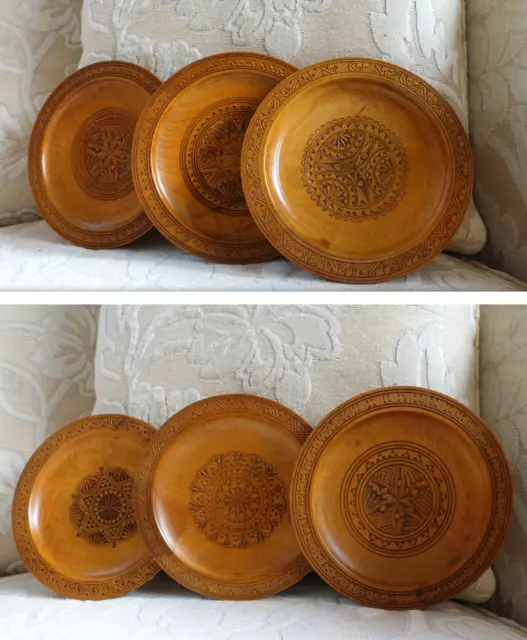 Full set of 6 individually stunning serving plates 7.2" - rare with multi use