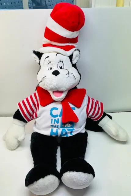 Dr Seuss Cat In The Hat Plush Build A Bear  26" Tee Shirt Bow Tie Hat
