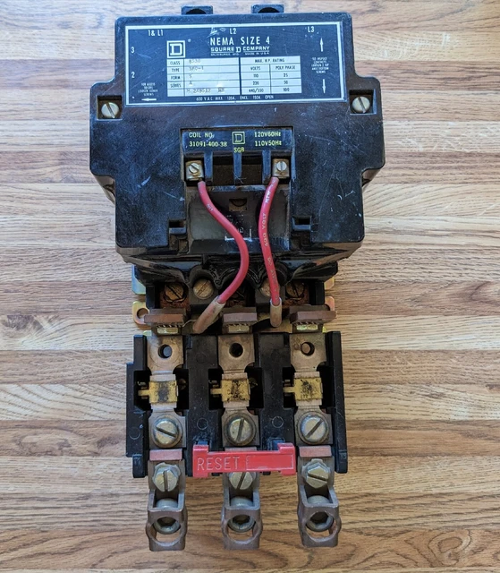 Square D Nema Size 4 - 8536 Type SF0-1 Series A 135 Amp 600 VAC Magnetic Starter