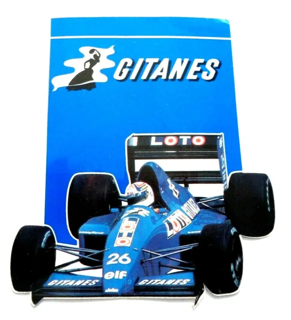 Werbe-Aufkleber Team Ligier Gitanes Formel Eins F1 Motorsport