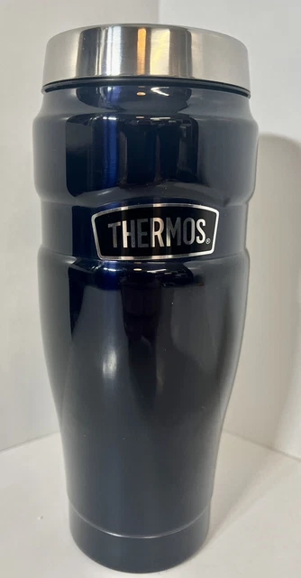 THERMOS Stainless King Vacuum-Insulated Travel Tumbler 16 Ounce Midnight Blue