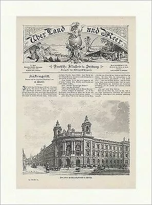 Das neue Reichspostgebäude in Berlin Deutsches Reich Städte Holzstich E 18602