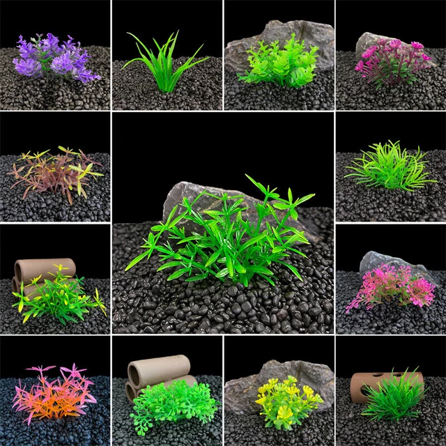 Artificial Plastic Water Grass Plants Aquarium Home Fish Tank Landscape Decor